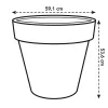 elho® Pure Round Pflanzgefäß Anthrazit Ø 59 cm - Kunststoff