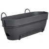 elho® Vibia campana Pflanzkasten Anthrazit 50 cm mit Halter allin1 - Kunststoff