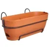 elho® Vibia campana Pflanzkasten Terracotta 50 cm mit Halter allin1 - Kunststoff