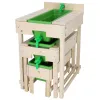 Esschert Design Kinder 3 Wassertische im Set Natur & Grün Gesamtlänge 152 cm - FSC® Holz