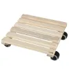 Esschert Design Pflanzenwagen Rolluntersetzer Hellbraun quadratisch 29 cm