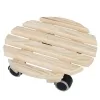 Esschert Design Pflanzenwagen Rolluntersetzer Hellbraun rund Ø 28,8 cm