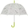 Esschert Design Regenschirm für Kinder mit Dschungeltieren PiY zum Ausmalen