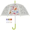 Esschert Design Regenschirm für Kinder mit Vögeln PiY zum Ausmalen