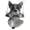 Esschert Design Schaukelnder Hunde-Welpe Bronco Französiche Bulldogge Schwarz - Polyresin
