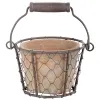 Esschert Design Terracottatopf im Drahtkorb mit Henkel