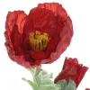 EVERLANDS Riesenmohn Rot 2 Blüten & 1 Knospe Ø 12 cm 106 cm - Kunstblumen