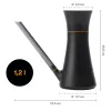 FISKARS® Designer Gießkanne Schwarz & Orange mit Wasserstandsanzeige 1,2 Liter - Kunstharz