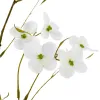 GASPER Cornuszweig Real Touch Weiß 111 cm - Kunstblumen