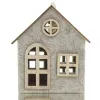 GASPER Deko-Haus Anhänger Grau-Beige meliert 12 cm - Filz & Holz