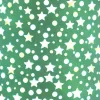 GASPER Glas Windlicht mit LED Zylinder STARS dunkelgrün Ø 9 cm Höhe 16 cm