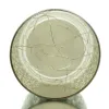 GASPER Glas Windlicht mit LED Zylinder STARS dunkelgrün Ø 9 cm Höhe 16 cm