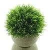 GASPER Knuffige Grashalbkugel im Betontopf 14 cm - Kunstpflanzen