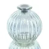 GASPER Mini Kugel-Kerzenhalter Glas,grau,Luster finish,8,4x8,2 cm