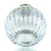 GASPER Mini Kugel-Kerzenhalter Glas,grau,Luster finish,8,4x8,2 cm