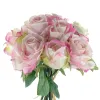 GASPER Rosenstrauß Rosa Töne & Creme 11 Stiele 36 cm - Kunstblumen