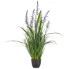 GASPER Salbei-Salvia Blau-Weiß im schwarzem Topf Ø 11,5 cm Höhe 75 cm - Kunstpflanzen