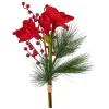 Gasper Strauß mit Amaryllis & Beeren 48 cm dunkelrot - Kunstpflanze
