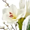 Gasper Strauß mit Amaryllis & Beeren 48 cm weiß - Kunstpflanze