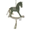 GASPER Weihnachtsanhänger Schaukelpferd Pastellgrün 21 cm - Filz & Holz