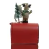 GASPER Weihnachtsbriefkasten American Art mit Rentier Rot - Metall & Poly