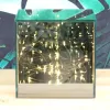 Glas Quader mit 20 LED LIGHTS grau 15x15x15cm, grau