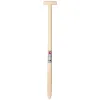 IDEAL-T-Stiel für PIONIER-Spaten gebogen, roh, feingeschliffen 85 cm - Esche