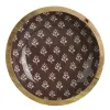 Kaemingk Holz-Schale Braun mit Blumenmotiven Ø 30 cm Höhe 6,5 cm - Mangoholz
