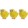 Decoris® Oster Küken Gelb mit weißer Brille 4 cm im 3er Pack - Chenille