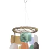 Decoris® Muschel-Mobilé Bunt kräftige Farben Ø 14,5 cm Höhe 48 cm - Capiz Muschel