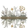 Kaemingk Osterdeko Aufsteller Hase mit Blumen, Pastelltöne, Holz