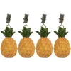 Kaemingk Tischdeckengewicht Ananas L: 14 cm W: 7 cm H: 3,7 cm - 4 Stück Polyresin