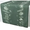 Tischläufer Grün/Natur Breite 40 cm, Länge 140 cm - Polyester & Baumwolle