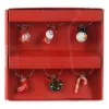 Weihnachtliche Weinglas-Markierer 6 Motive Bunt 6 Stück - Metall & Glas