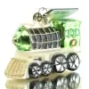 Nostalgie Weihnachtsanhänger Eisenbahn Grün 6 cm - Glas