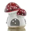 Kaemingk Weihnachtsdeko Fliegenpilzhaus Rot & Weiß - Terracotta