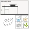 LECHUZA® Blumenkasten BALCONERA Color 50 Korallrot All-in-One & 2 Halter