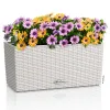LECHUZA® Blumenkasten BALCONERA Cottage 40 Lichtgrau All-in-One