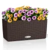 LECHUZA® Blumenkasten BALCONERA Cottage 40 Mokka All-in-One