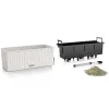 LECHUZA® Blumenkasten BALCONERA Cottage 50 Lichtgrau All-in-One