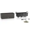 LECHUZA® Blumenkasten BALCONERA Stone 50 Graphitschwarz All-in-One