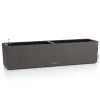 LECHUZA® Blumenkasten BALCONERA Stone 80 Graphitschwarz All-in-One