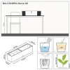 LECHUZA® Blumenkasten BALCONERA Stone 80 Graphitschwarz All-in-One