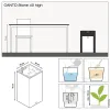 LECHUZA® CANTO Stone 40 Säule, All-in-One, graphitschwarz