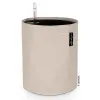 LECHUZA® Pflanzgefäße TRENDCOVER Kunstleder 23 Creme beige All-in-One