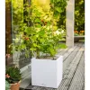LECHUZA® Pflanzgefäße CANTO Stone 30 Low Quarzweiß All-in-One