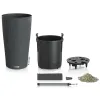 LECHUZA® Pflanzgefäße CILINDRO Cottage 32 Granit All-in-One Set