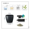 LECHUZA® Pflanzgefäße CLASSICO Color 14 Schiefergrau All-in-One