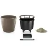 LECHUZA® Pflanzgefäße CLASSICO Premium LS 21 Taupe hochglänzend All-in-One