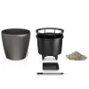 LECHUZA® Pflanzgefäße CLASSICO Premium LS 35 Anthrazit metallic All-in-One